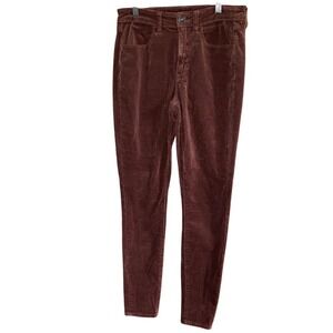 American Eagle Outfitters Super Stretch Rust Corduroy Pants Hi‎ Rise Sz 6